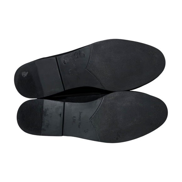 Journey West Suede Slip-on Belgian Loafers Shoes Size 8.5M Black Bow - Picture 8 of 13